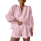 Dame Sommersæt | Todelt Bluse Og Shorts | Hverdagsbrug Og Ferie | Vanero