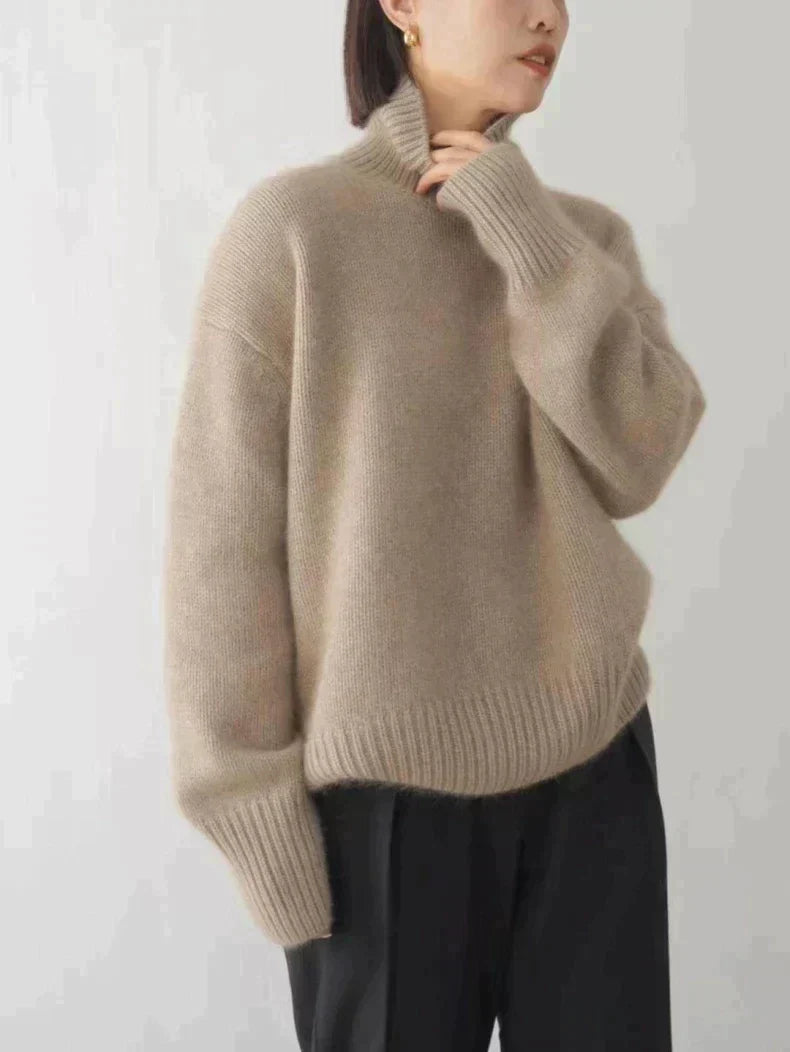 Isabella | Luksuriøs Kashmir Dame Rullekrave Sweater | Vanero
