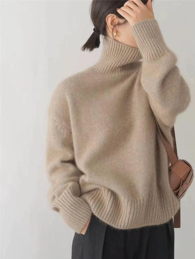 Isabella | Luksuriøs Kashmir Dame Rullekrave Sweater | Vanero
