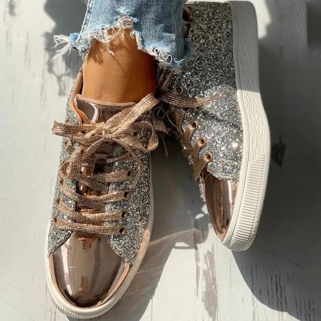 Marien | Moderigtige sneakers med glitter | Vanero