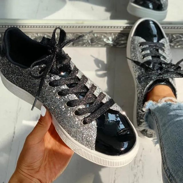 Marien | Moderigtige sneakers med glitter | Vanero