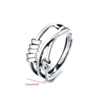 Ring 925 Sterling Sølv | Justerbar Pasform Ring | Roterende Bånd Design Til Hverdagsbrug & Forskellige Anledninger | Vanero