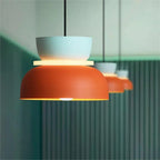 Pendellampe Med Farveblokdesign | Metal Loftlampe Med E27 Fatning | Indendørs Belysning | Vanero