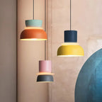 Pendellampe Med Farveblokdesign | Metal Loftlampe Med E27 Fatning | Indendørs Belysning | Vanero