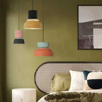 Pendellampe Med Farveblokdesign | Metal Loftlampe Med E27 Fatning | Indendørs Belysning | Vanero
