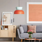 Pendellampe Med Farveblokdesign | Metal Loftlampe Med E27 Fatning | Indendørs Belysning | Vanero