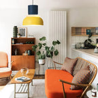 Pendellampe Med Farveblokdesign | Metal Loftlampe Med E27 Fatning | Indendørs Belysning | Vanero