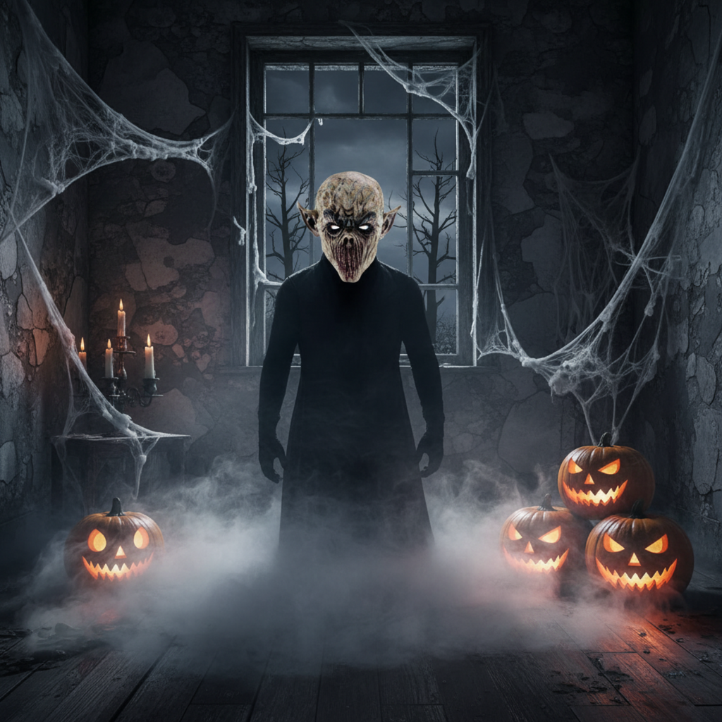 Voksen Monster Halloween Maske | Heldækkende Horror Design | Kostumetilbehør Til Karneval, Maskerade & Temafester | Vanero