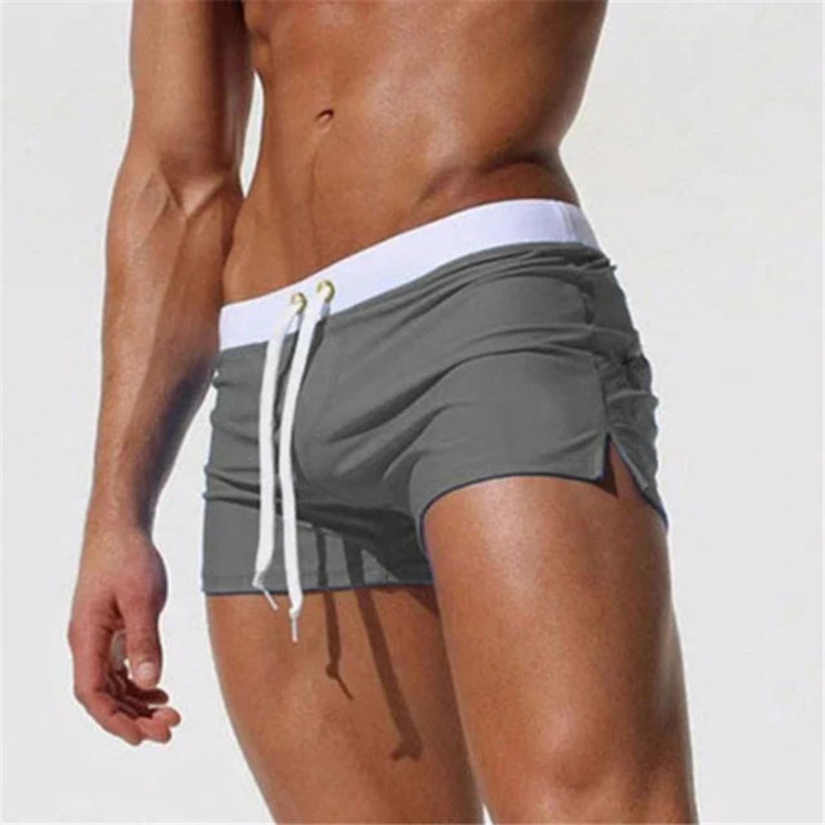 Herre Hurtigttørrende Badeshorts | Regular Fit Shorts Med Snøre Og Lommer | Strand Og Poolbrug | Vanero
