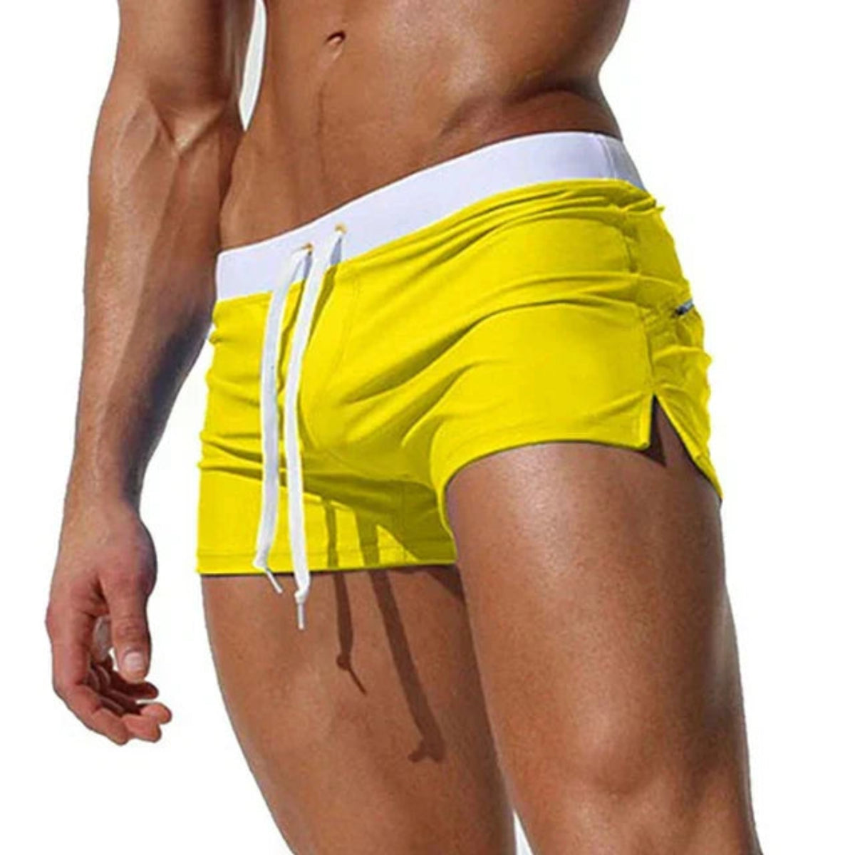 Herre Hurtigttørrende Badeshorts | Regular Fit Shorts Med Snøre Og Lommer | Strand Og Poolbrug | Vanero