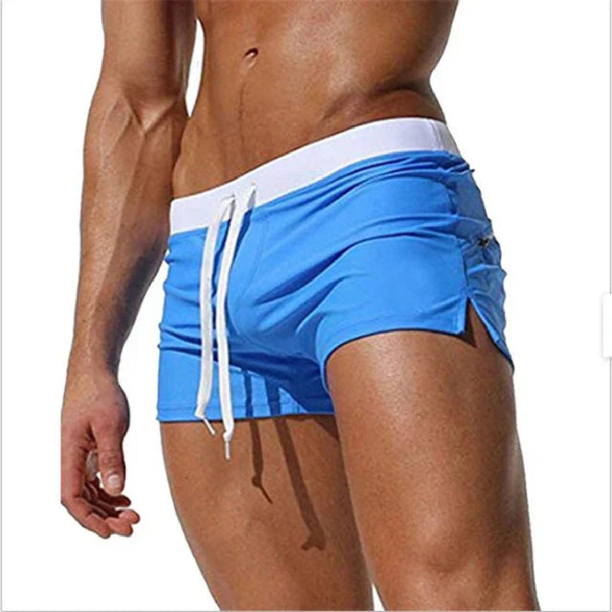 Herre Hurtigttørrende Badeshorts | Regular Fit Shorts Med Snøre Og Lommer | Strand Og Poolbrug | Vanero
