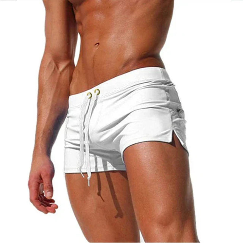 Herre Hurtigttørrende Badeshorts | Regular Fit Shorts Med Snøre Og Lommer | Strand Og Poolbrug | Vanero