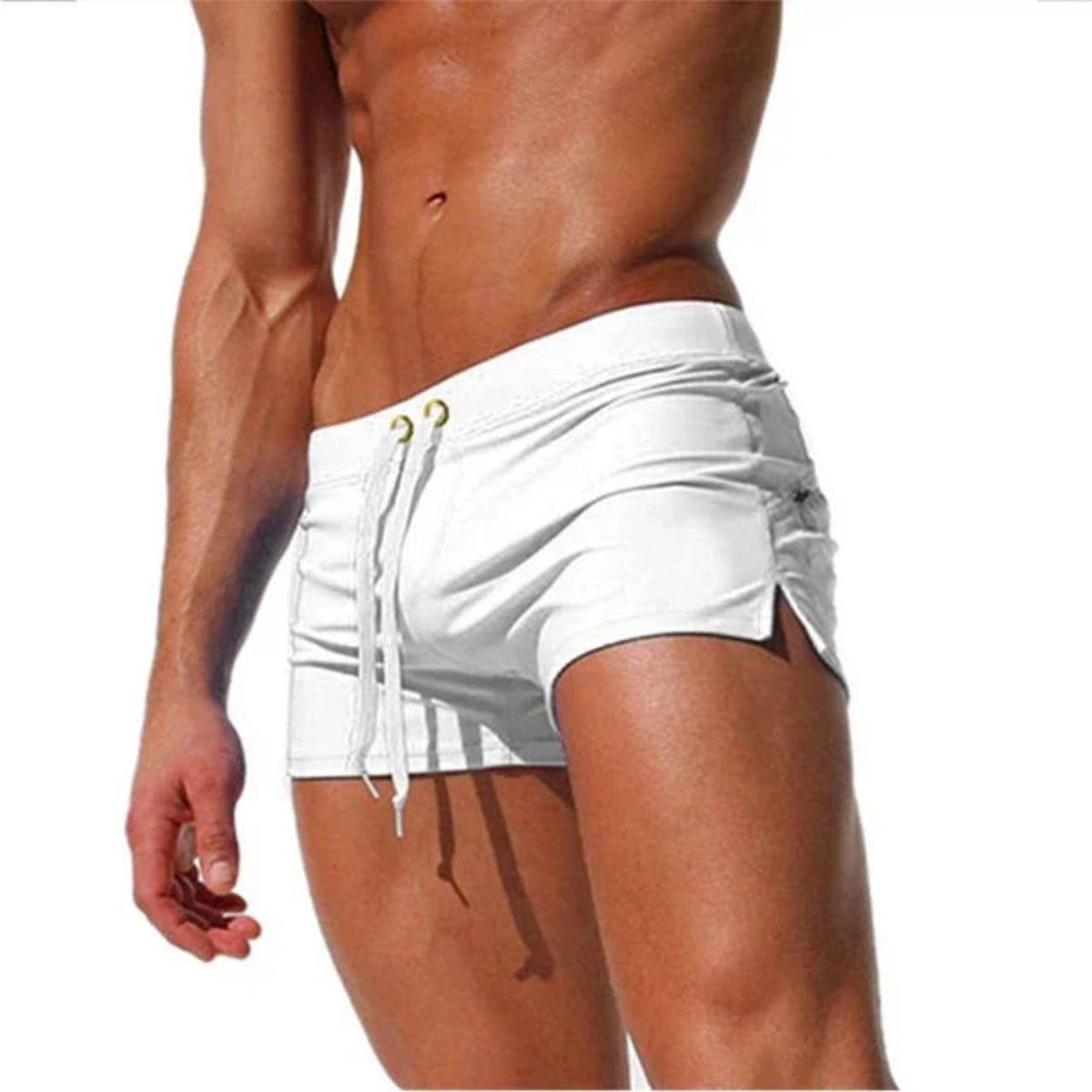 Herre Hurtigttørrende Badeshorts | Regular Fit Shorts Med Snøre Og Lommer | Strand Og Poolbrug | Vanero