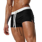 Herre Hurtigttørrende Badeshorts | Regular Fit Shorts Med Snøre Og Lommer | Strand Og Poolbrug | Vanero