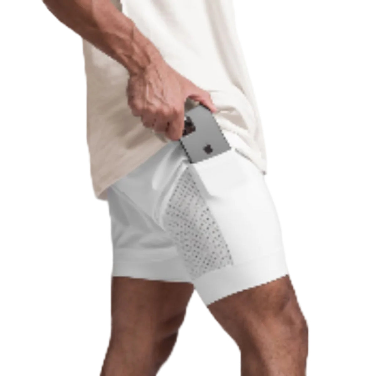 Herre Shorts Let Tekstilmateriale | Regular Pasform Sportsshorts | Elastisk Foring Til Træning & Fritidsbrug | Vanero