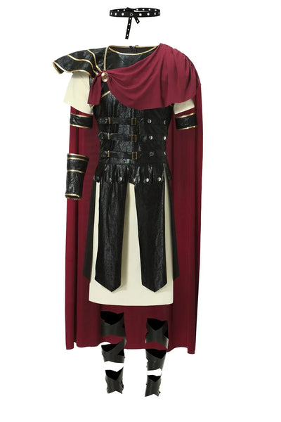 Knightoria | Middelaldersk Ridderkostume Sort-Guld Cosplay Til Herrer | Vanero