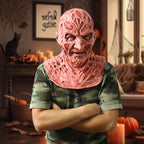Halloween Gysermaske i Silikone | Helmaske Med Brændt Karakterdesign | Til Cosplay, Kostume & Temafest | Vanero