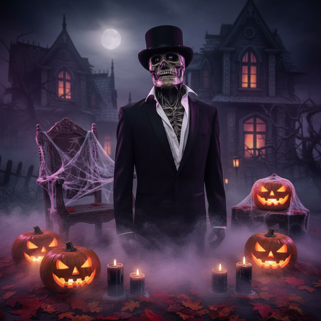 Halloween Skelet Gysermaske | Latexkonstruktion & Detaljeret Kraniedesign | Kostumemaske Til Fester & Temabegivenheder | Vanero