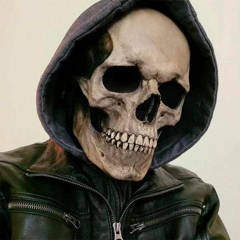 Skelet Kranium Maske i Latex & Silikone | Fleksibelt Helmaskedesign | Kostumetilbehør Til Halloween & Cosplay | Vanero
