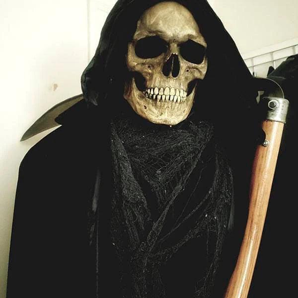 Skelet Kranium Maske i Latex & Silikone | Fleksibelt Helmaskedesign | Kostumetilbehør Til Halloween & Cosplay | Vanero