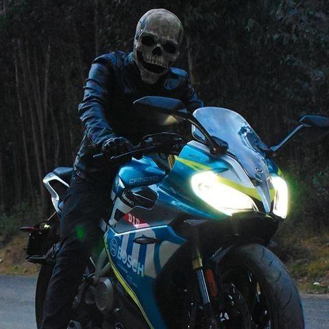 Skelet Kranium Maske i Latex & Silikone | Fleksibelt Helmaskedesign | Kostumetilbehør Til Halloween & Cosplay | Vanero