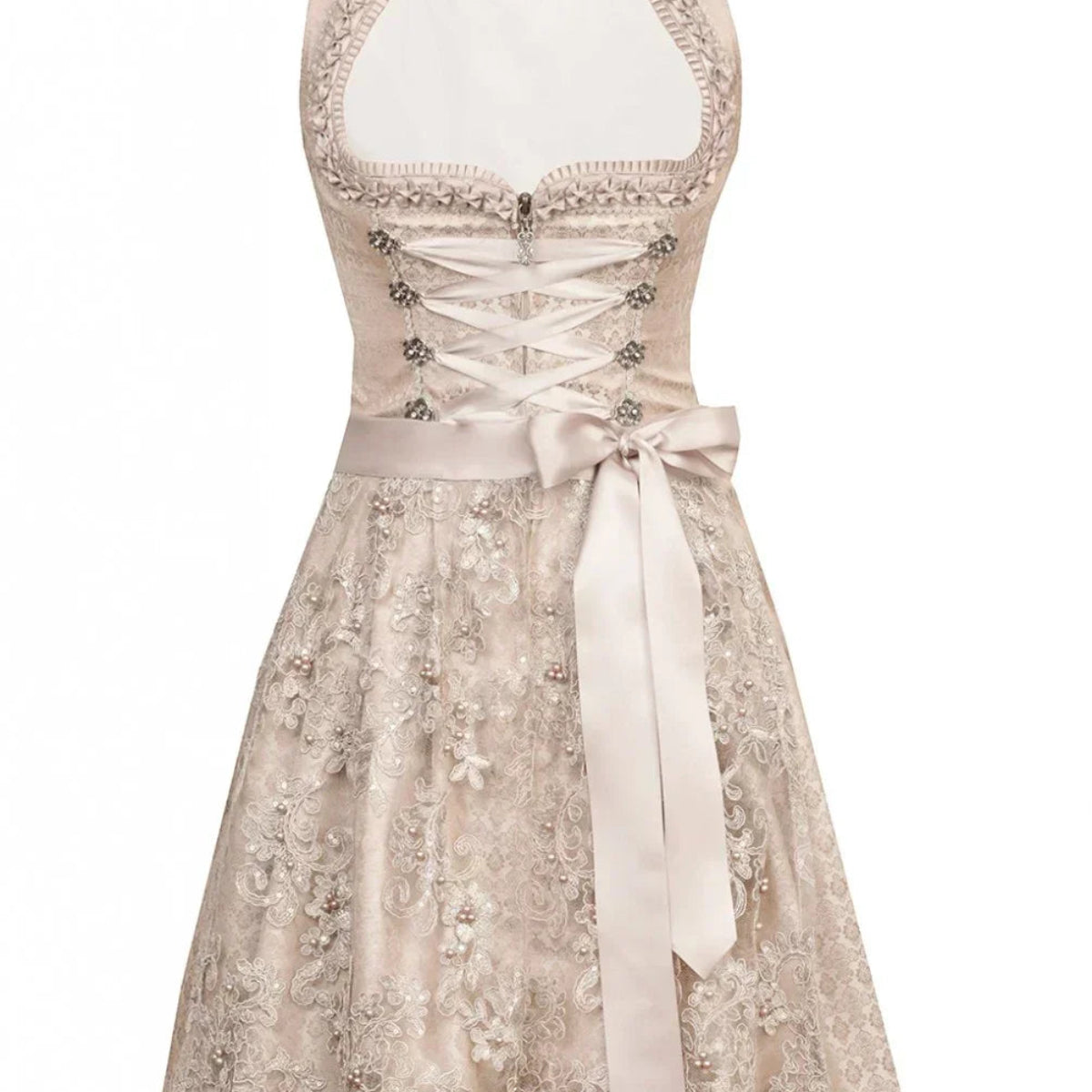 Dame Oktoberfest Kjole i Polyester | Traditionelt Outfit Med Forklæde & Bluse | Til Festival & Kulturarrangement | Vanero