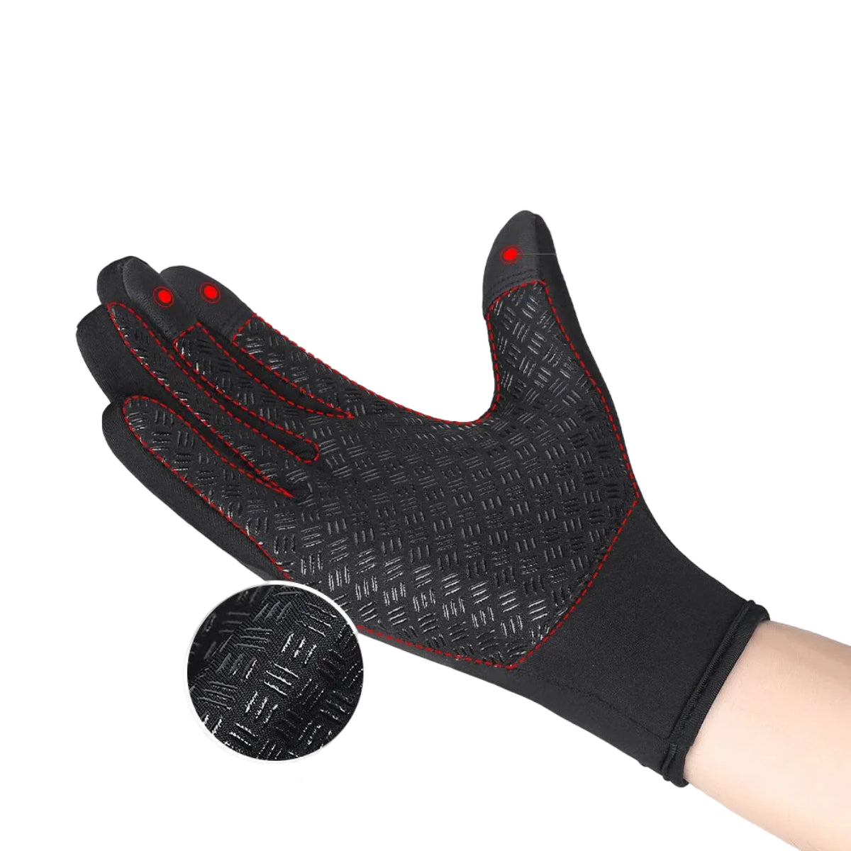 Elektriske Varmehandsker i Polyester | Fleecefor & Tekstureret Håndflade | USB-Handsker Til Cykling & Ski | Vanero