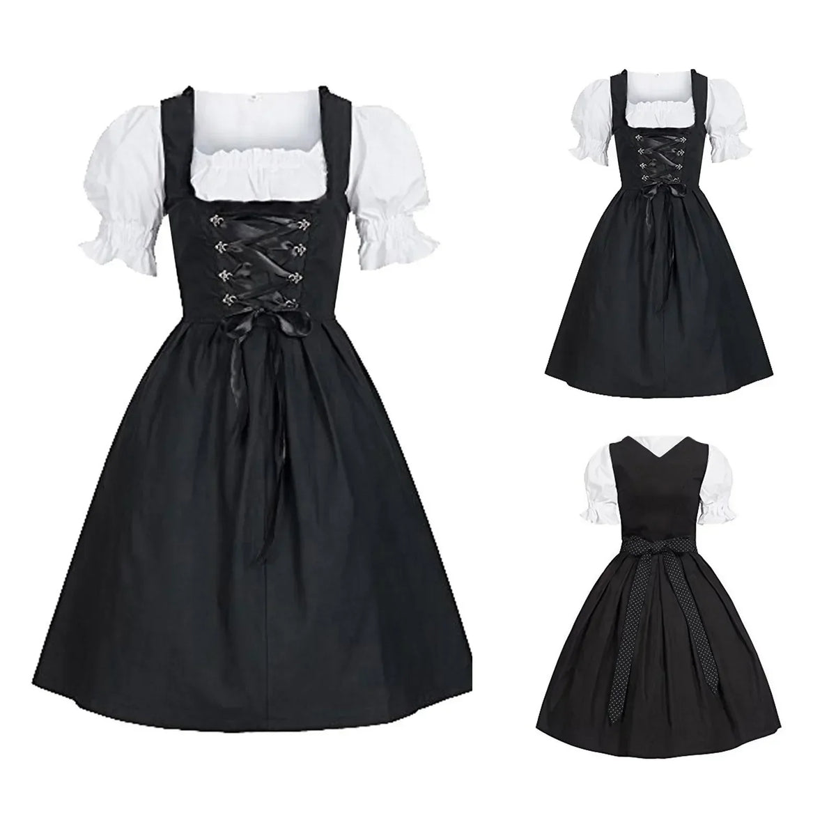 Dame Bayersk Oktoberfest-Kjole | Traditionel Kjole Med Forklæde | Til Festivaler, Kultur- & Temabegivenheder | Vanero