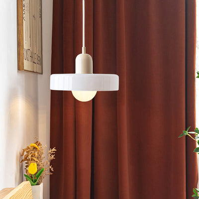 Bauhaus l Pendellampe af Farvet Glas l Vanero