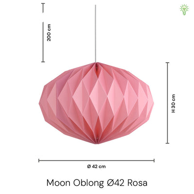 Moon Oblong | Ø42 Pendel Rosa | Vanero