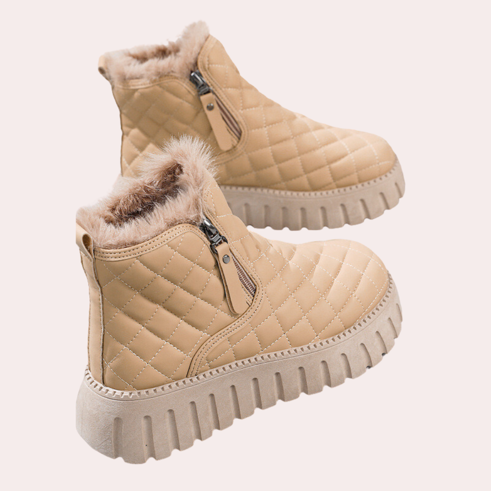Alana | Eksklusive Dame Snesko Beige | Vanero