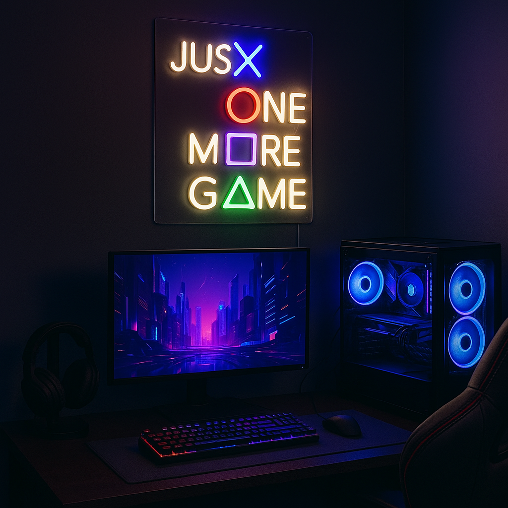 Just One More Game | Neon Væglampe | Vanero