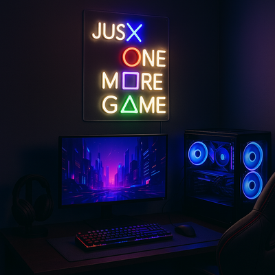 Just One More Game | Neon Væglampe | Vanero