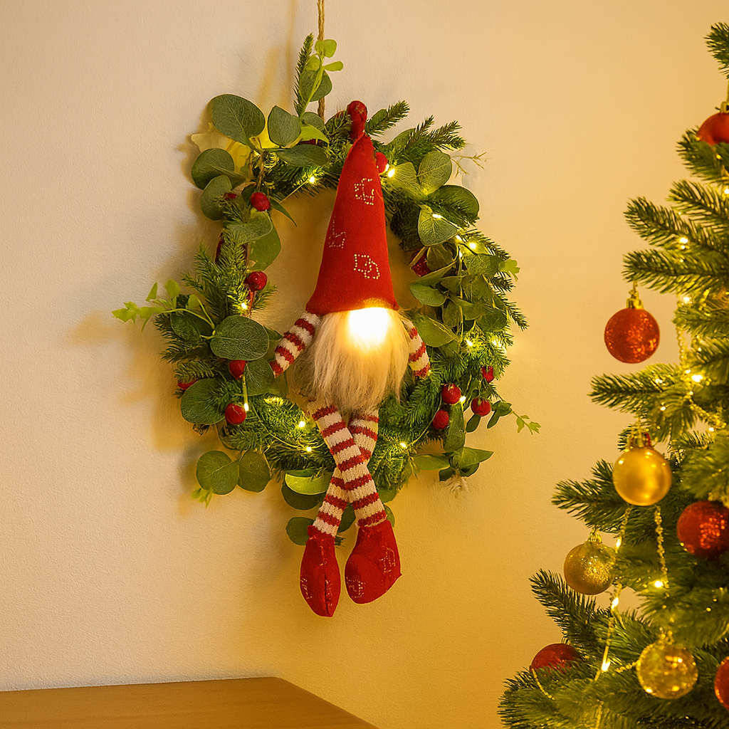 Julekrans | Julemandsdesign | Dør- & Vægdekoration Sæsonudsmykning | Vanero