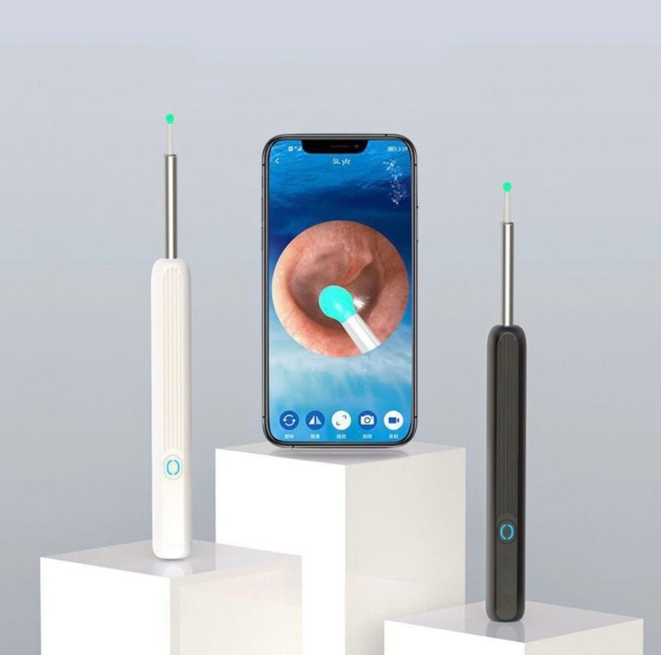 Smart Ørenrenser Med HD Kamera | Bluetooth & WiFi Tilsluttet Øreplejeenhed | Transportabelt Design | Vanero