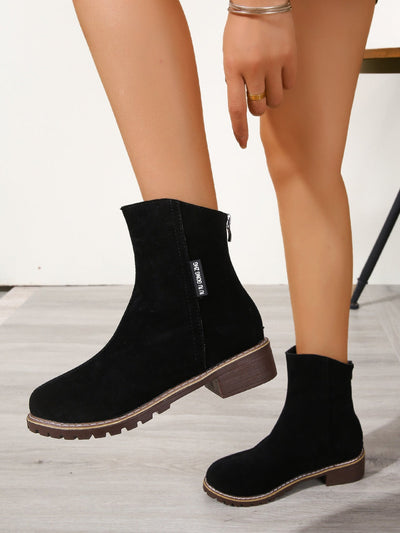 Dame mode | ankelstøvler i nubuck med lynlås stilla | vanero