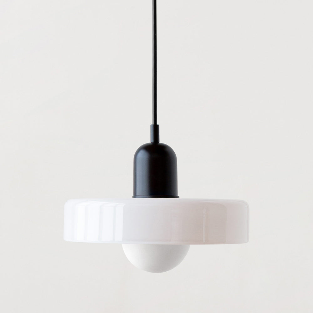 Bauhaus l Pendellampe af Farvet Glas l Vanero