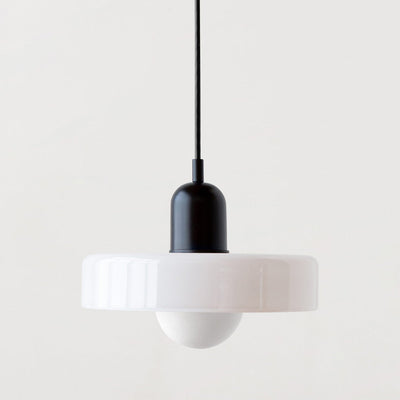 Bauhaus l Pendellampe af Farvet Glas l Vanero