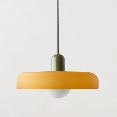 Bauhaus l Pendellampe af Farvet Glas l Vanero