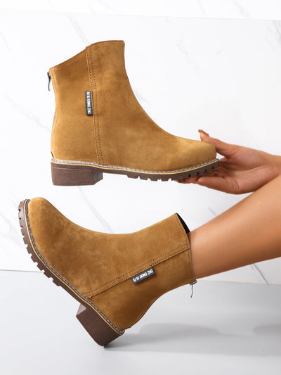 Dame mode | ankelstøvler i nubuck med lynlås stilla | vanero
