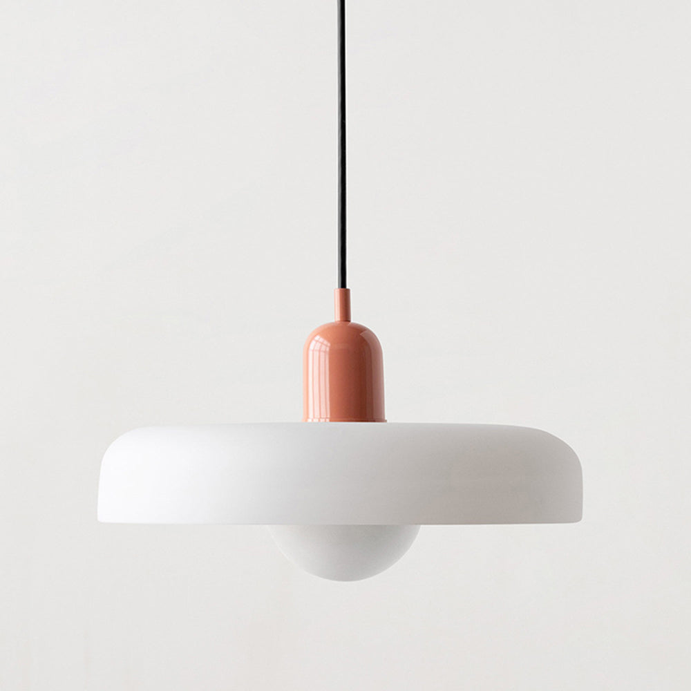 Bauhaus l Pendellampe af Farvet Glas l Vanero