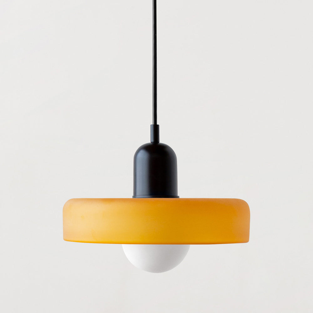 Bauhaus l Pendellampe af Farvet Glas l Vanero