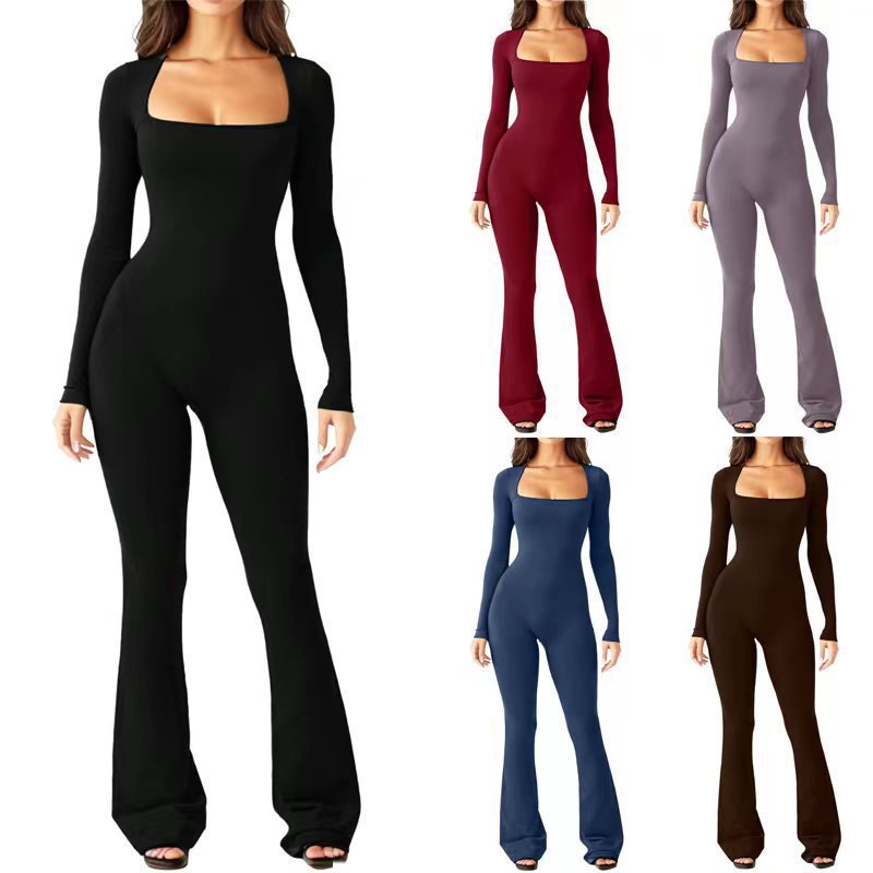Dame Bodysuit Polyester Spandexblanding | Slim Fit Langærmet Bodysuit | Frontudskæring Til Hverdagsbrug & Aftenbrug | Vanero