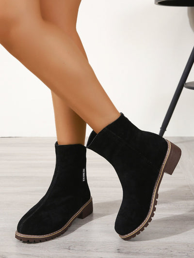 Dame mode | ankelstøvler i nubuck med lynlås stilla | vanero