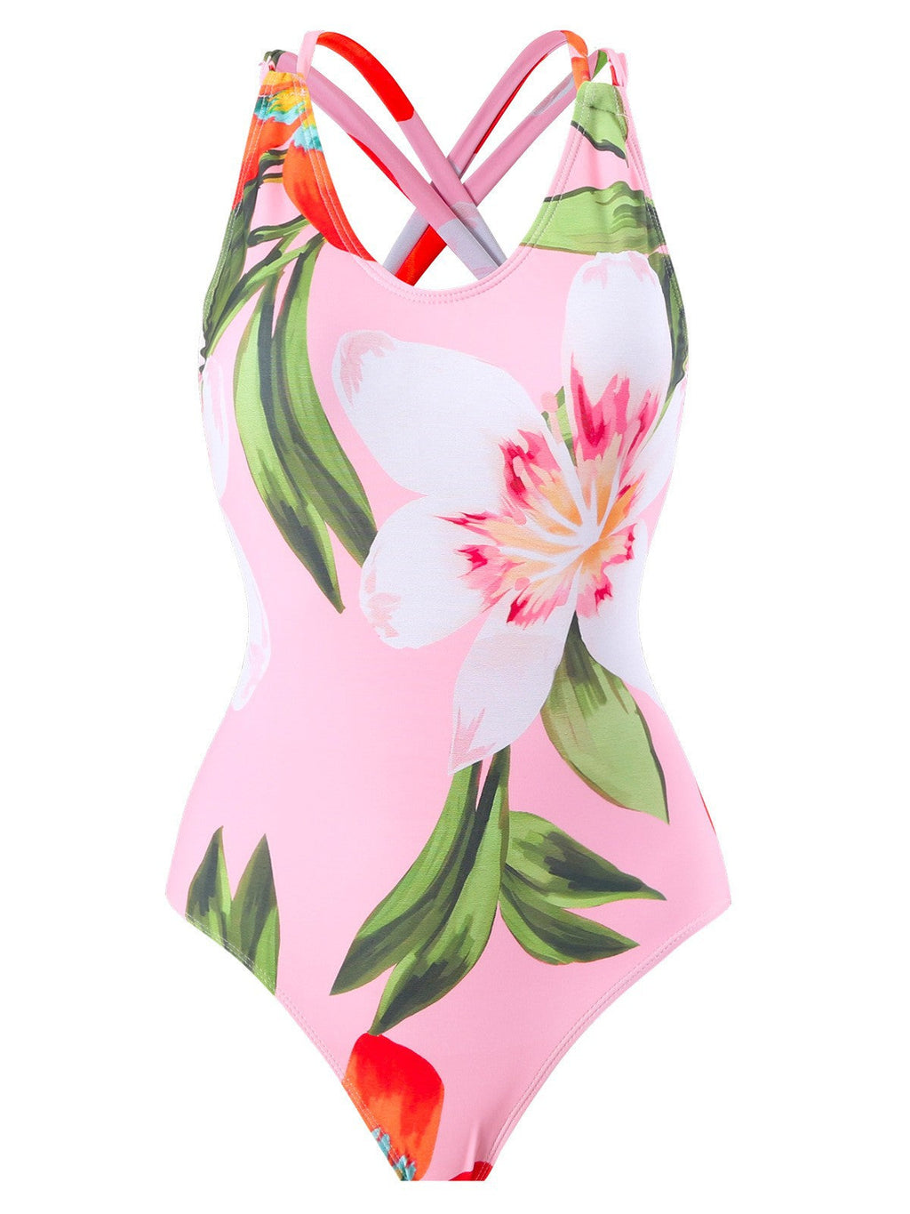 Damebadetøjssæt Polyester Spandex | Badetøj med Blomsterdesign | Flæsedetaljer til Strand- og Poolbrug | Vanero