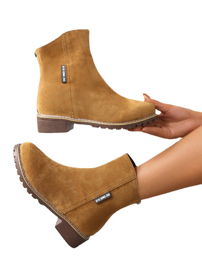 Dame mode | ankelstøvler i nubuck med lynlås stilla | vanero