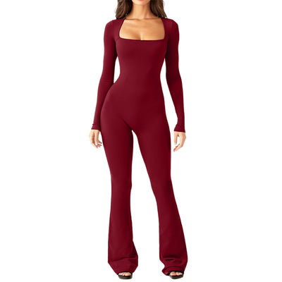 Dame | bredt skåret langærmet bodysuit stilla | vanero