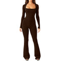 Dame Bodysuit Polyester Spandexblanding | Slim Fit Langærmet Bodysuit | Frontudskæring Til Hverdagsbrug & Aftenbrug | Vanero