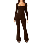 Dame Bodysuit Polyester Spandexblanding | Slim Fit Langærmet Bodysuit | Frontudskæring Til Hverdagsbrug & Aftenbrug | Vanero