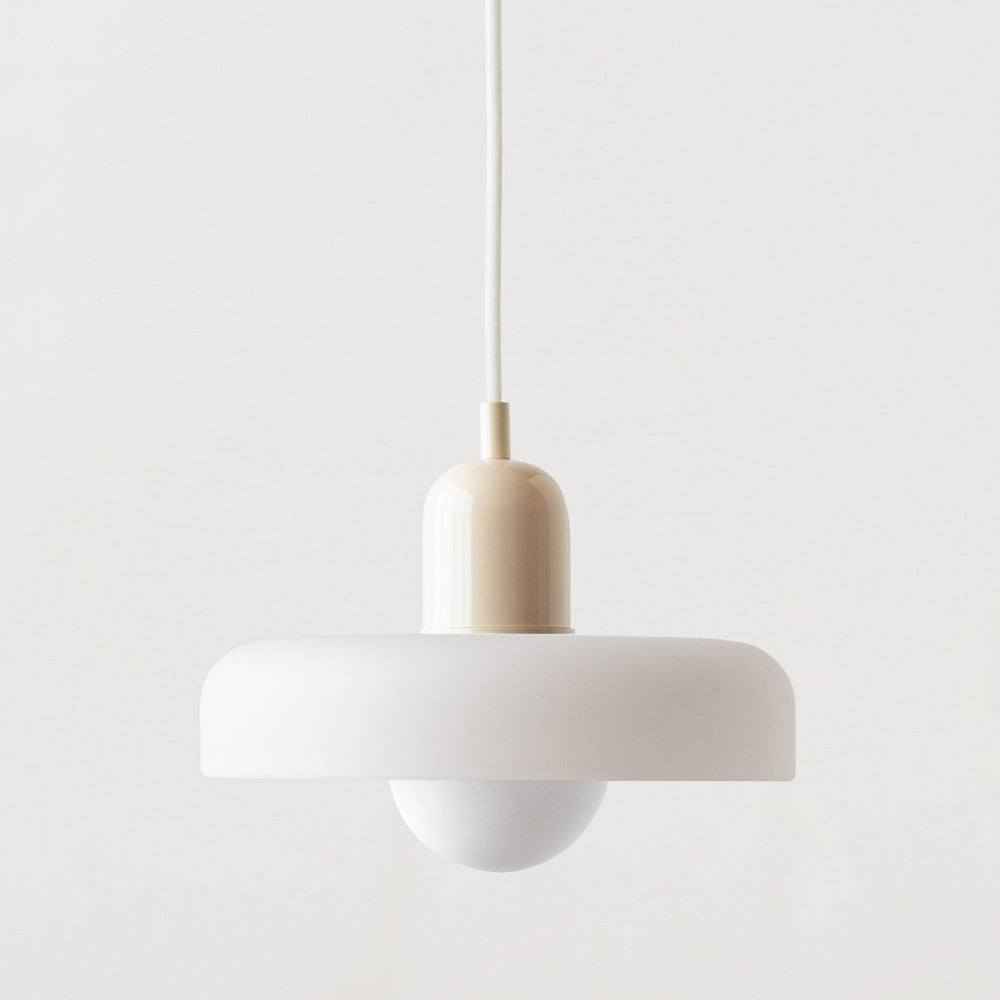 Bauhaus l Pendellampe af Farvet Glas l Vanero